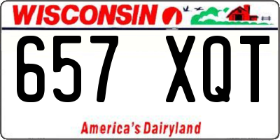 WI license plate 657XQT