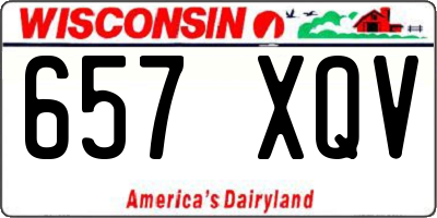 WI license plate 657XQV