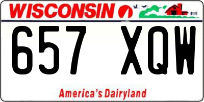 WI license plate 657XQW