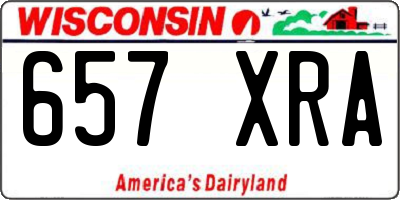 WI license plate 657XRA