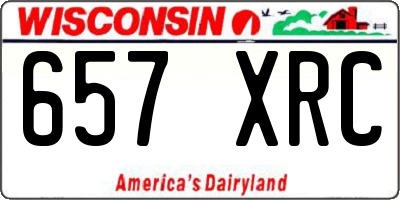 WI license plate 657XRC