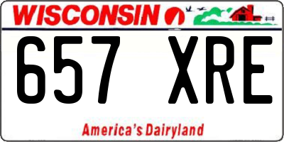 WI license plate 657XRE
