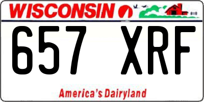 WI license plate 657XRF