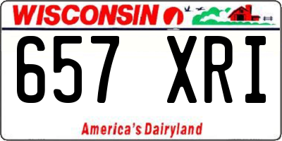 WI license plate 657XRI