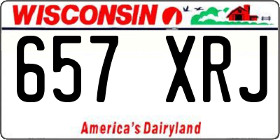 WI license plate 657XRJ