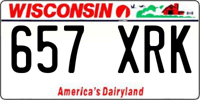 WI license plate 657XRK