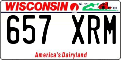 WI license plate 657XRM