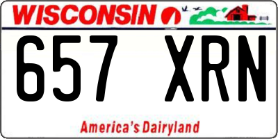 WI license plate 657XRN