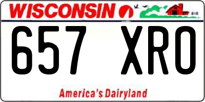 WI license plate 657XRO