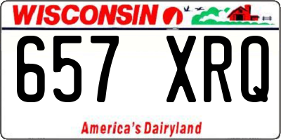 WI license plate 657XRQ
