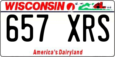 WI license plate 657XRS