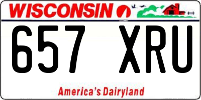 WI license plate 657XRU