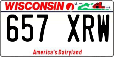 WI license plate 657XRW