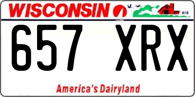 WI license plate 657XRX