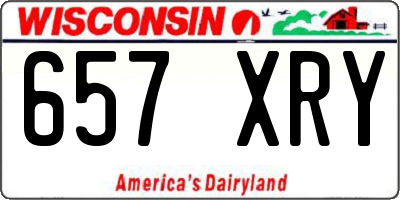 WI license plate 657XRY