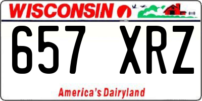 WI license plate 657XRZ