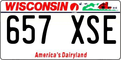 WI license plate 657XSE