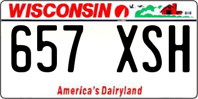 WI license plate 657XSH