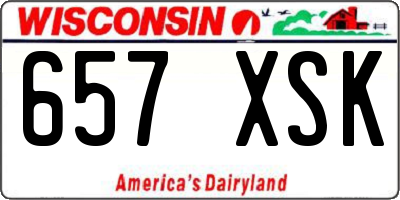 WI license plate 657XSK