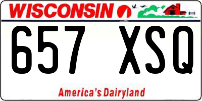WI license plate 657XSQ