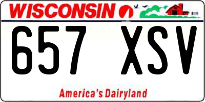 WI license plate 657XSV