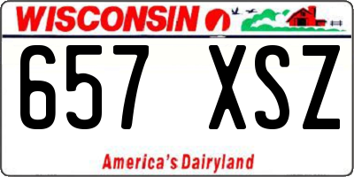 WI license plate 657XSZ
