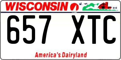 WI license plate 657XTC
