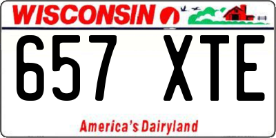 WI license plate 657XTE