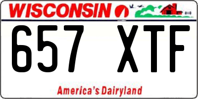WI license plate 657XTF