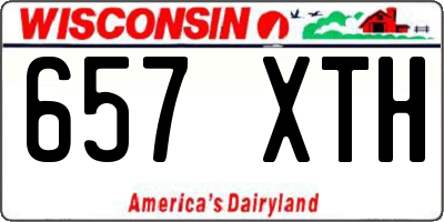 WI license plate 657XTH