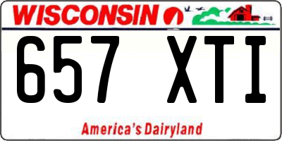 WI license plate 657XTI