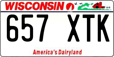 WI license plate 657XTK
