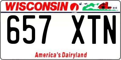 WI license plate 657XTN