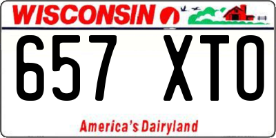 WI license plate 657XTO