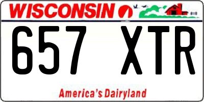 WI license plate 657XTR