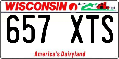 WI license plate 657XTS