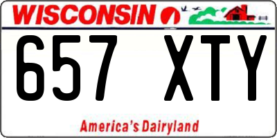 WI license plate 657XTY