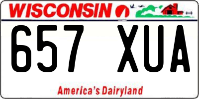 WI license plate 657XUA