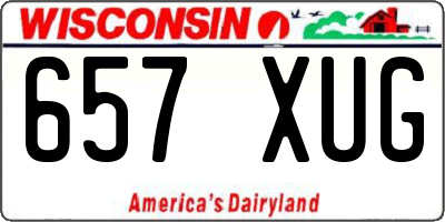 WI license plate 657XUG