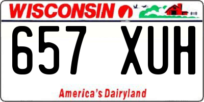 WI license plate 657XUH