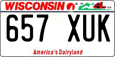 WI license plate 657XUK