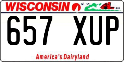 WI license plate 657XUP