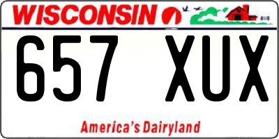WI license plate 657XUX