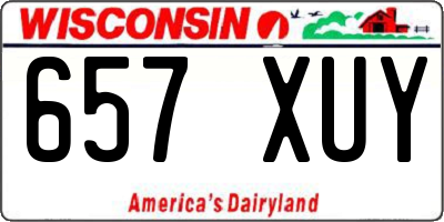 WI license plate 657XUY