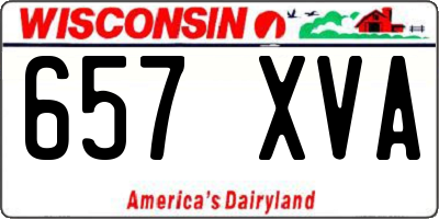 WI license plate 657XVA