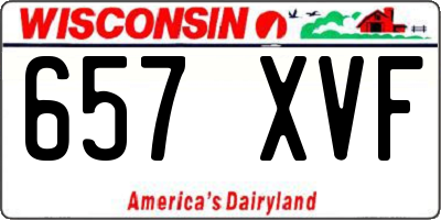 WI license plate 657XVF