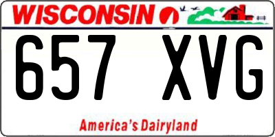 WI license plate 657XVG