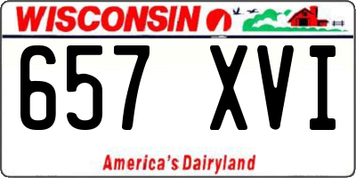 WI license plate 657XVI
