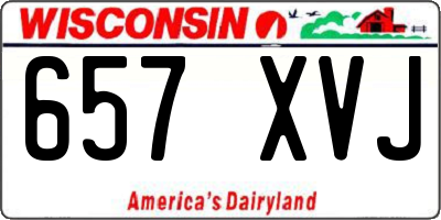WI license plate 657XVJ