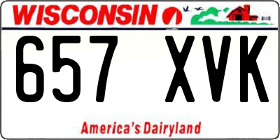 WI license plate 657XVK